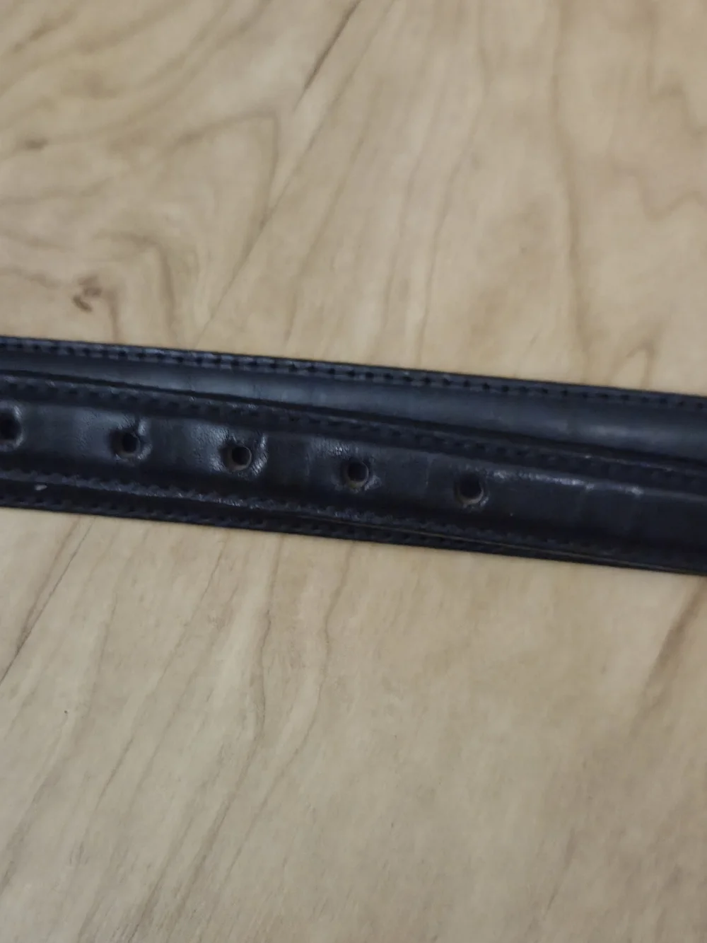 Vintage Black LL Bean Western Cowboy Belt 36